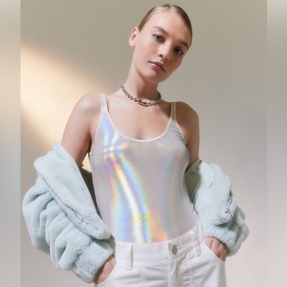 Urban Outfitters Tops - NWT Urban Outfitters Out from Under Crystalline Holigraphic bodysuit size: S